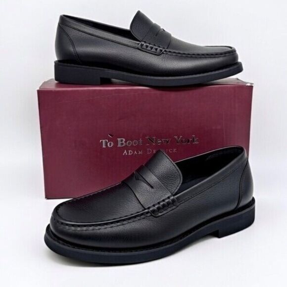 To Boot New York $399 O\'Conner Leather Loafers Windsor Black Lug Sole Men\'s 9.5 main image 7